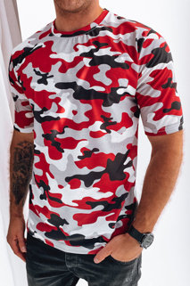 Koszulka męska camouflage czerwona Dstreet RX5252