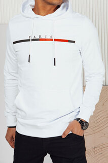 Bluza męska z nadrukiem biała Dstreet BX5732