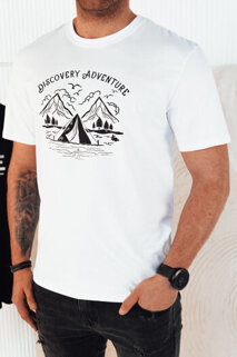Koszulka męska z nadrukiem biała Dstreet RX5412