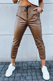 Spodnie damskie woskowane HARBOR kamelowe Dstreet UY1699