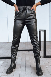 Spodnie damskie woskowane LAPIS czarne Dstreet UY1721