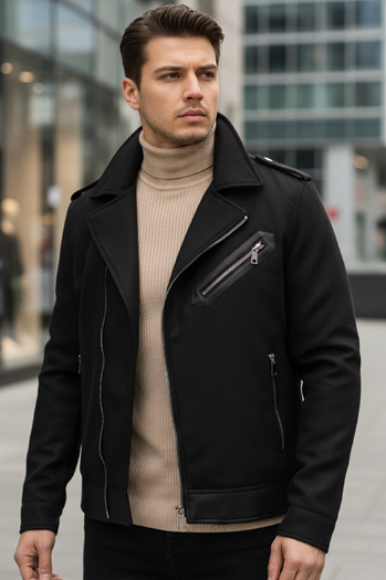 Kurtka zimowa męska ramoneska czarna Dstreet TX4660z