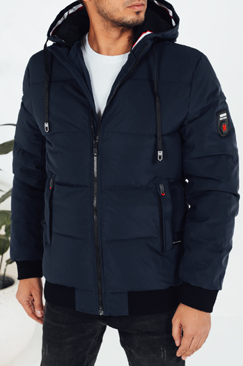 Kurtka męska zimowa z kapturem granatowa Dstreet TX5086